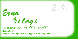 erno vilagi business card